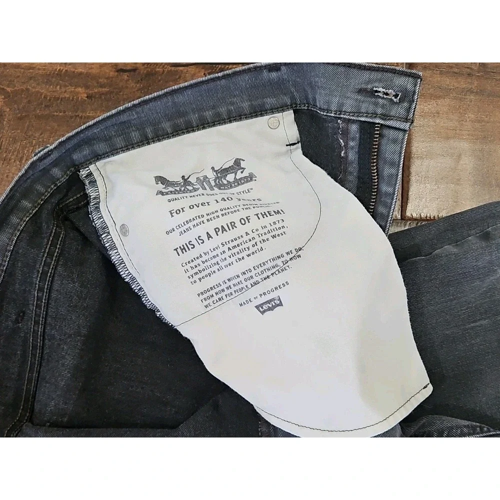 Levi Strauss 541 Jeans Men's 40 × 34 Regular Fit Gray Black Denim W36 L34 Levi's